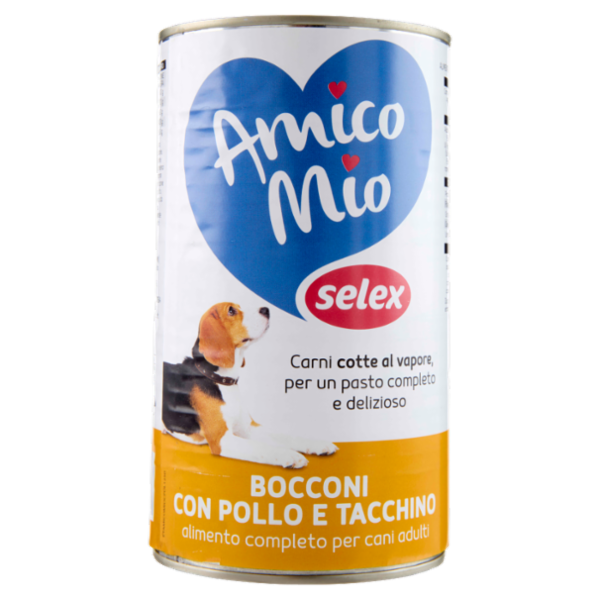 Selex Amico Mio Bocconi per Cane con Pollo e Tacchino 1,25 kg
