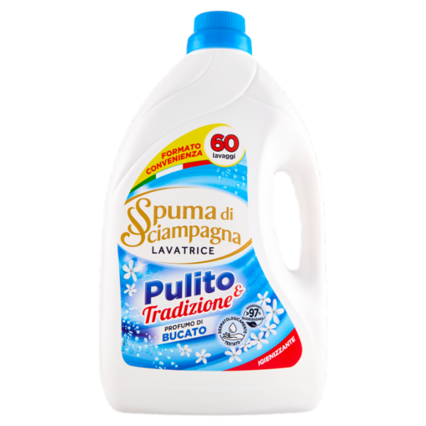 Spuma di Sciampagna Lavatrice Pulito & Tradizione Profumo di Bucato 3000 ml