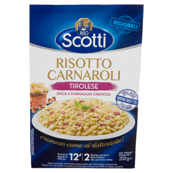 Riso Scotti i Regionali Risotto Carnaroli Tirolese Speck e Formaggio Cremoso 200 g