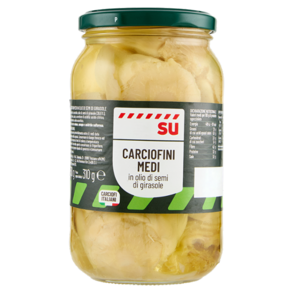 Sù Carciofini Medi in Olio di Semi di Girasole 530 g