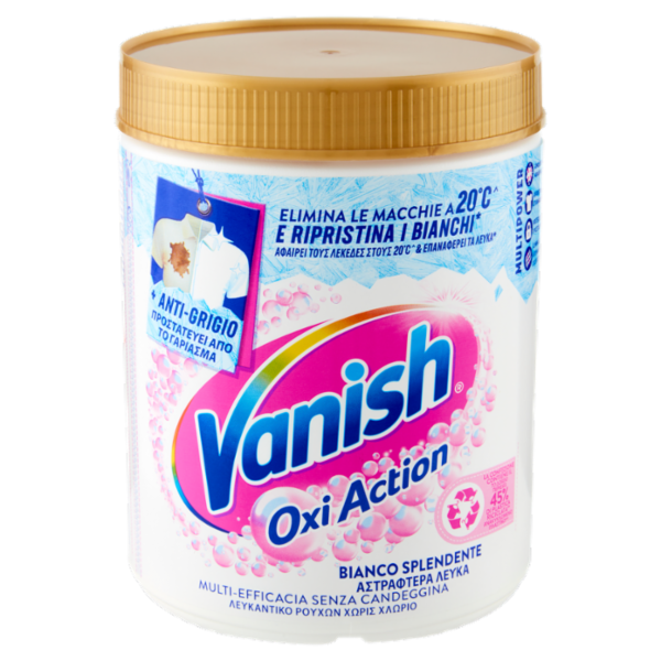 Vanish Oxi Action Multipower Polvere bianca Smacchiatore bucato 1 kg