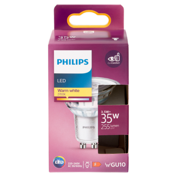 Philips Led faretto in vetro 35W GU10 2700K GU10