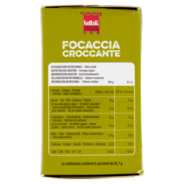 bottoli Focaccia Croccante 6 x 41,7 g