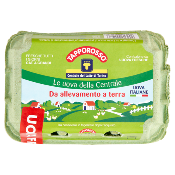 Tapporosso 6 Uova Fresche da allevamento a terra
