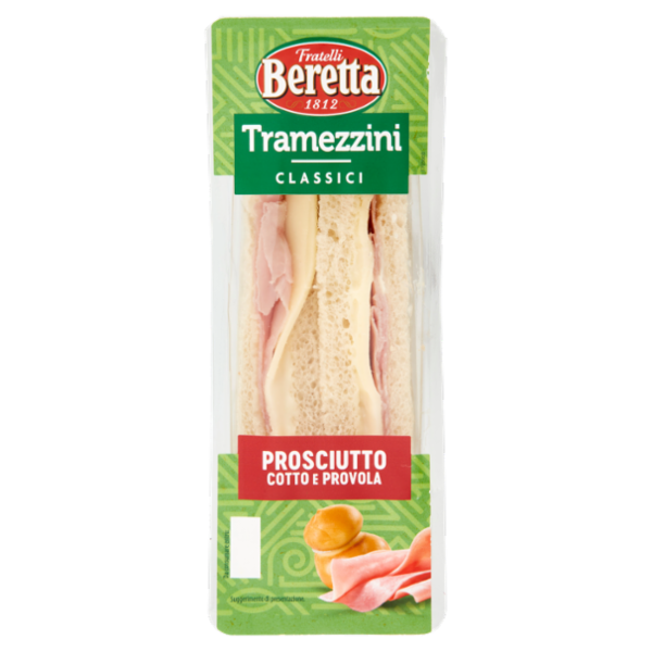 Fratelli Beretta Tramezzini Classici Prosciutto Cotto e Provola 140 g