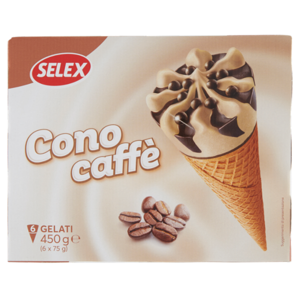 Selex 6 Coni di Gelato Caffè 450 g