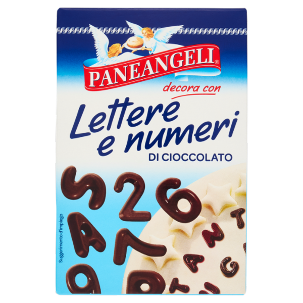 PANEANGELI decora con Lettere e numeri di Cioccolato 60 g