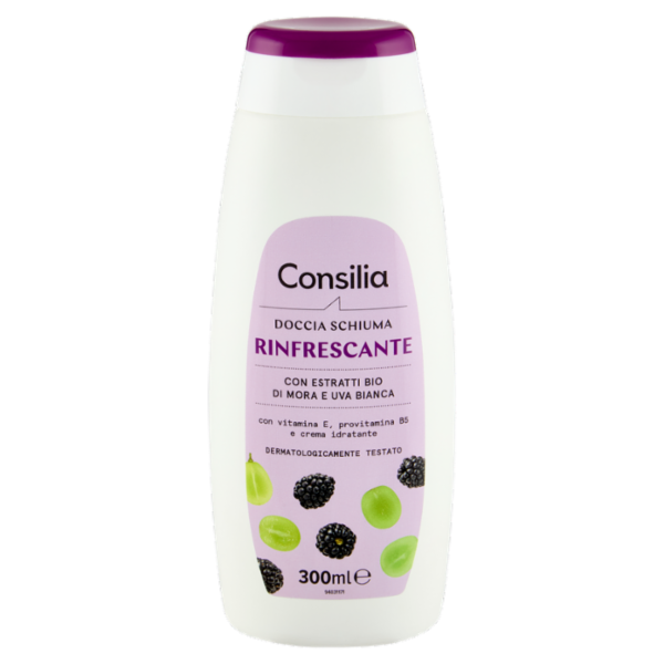 Consilia Doccia Schiuma Rinfrescante Mora e Uva Bianca 300 ml