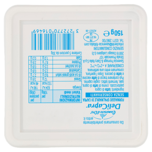 Camoscio d'Oro DeliCapra Spalmabile 100% Capra 150 g