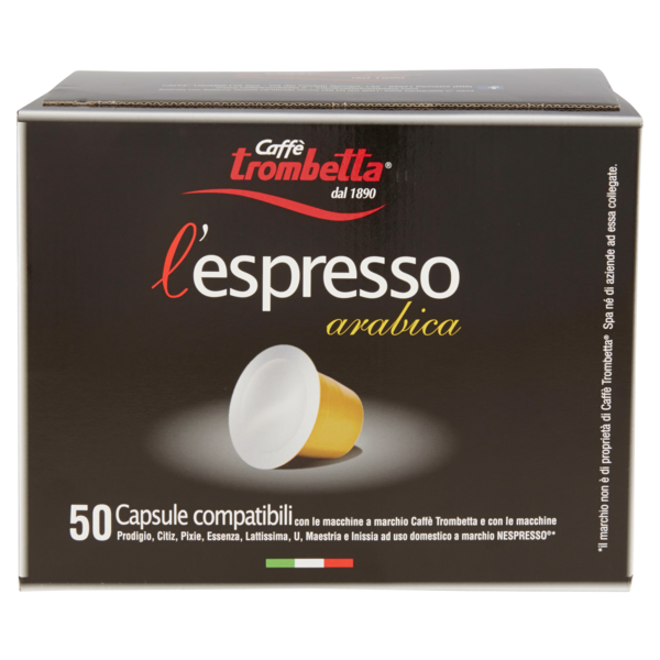 Caffè trombetta l'espresso arabica Capsule 50 pz
