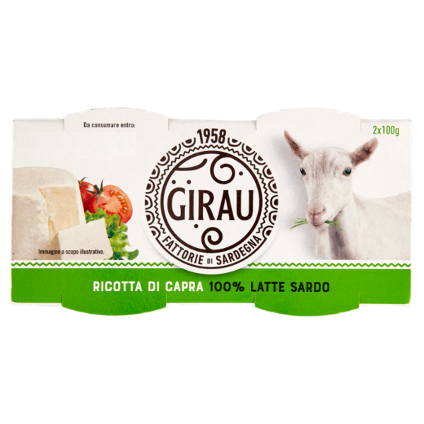 Girau Ricotta di Capra 100% Latte Sardo 2 x 100 g