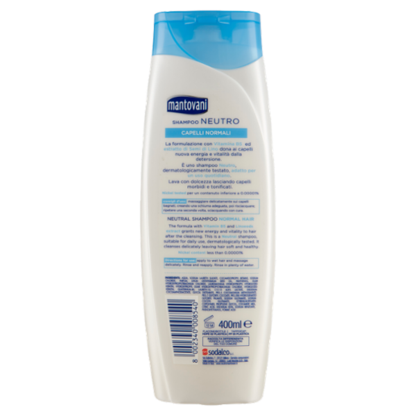 mantovani Shampoo Neutro Capelli Normali 400 ml