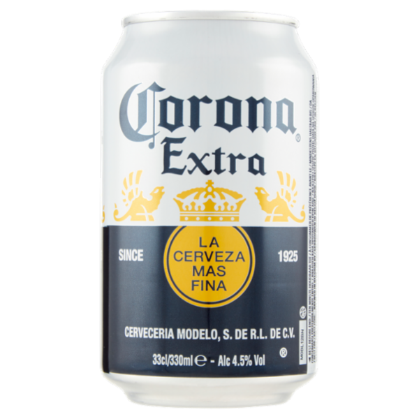 CORONA EXTRA Birra lager internazionale lattina 33cl