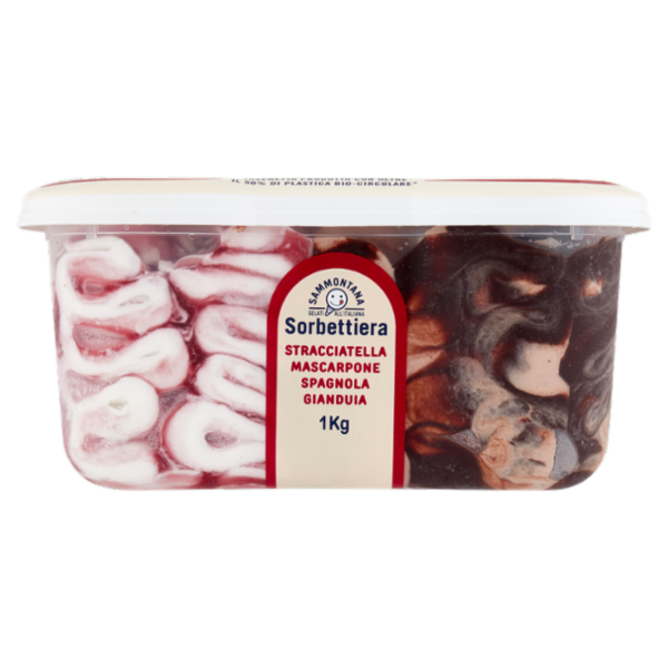 Sammontana Sorbettiera Stracciatella, Mascarpone, Spagnola, Gianduia 1 Kg