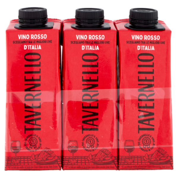 Tavernello Vino Rosso d'Italia 3 x 0,25 L