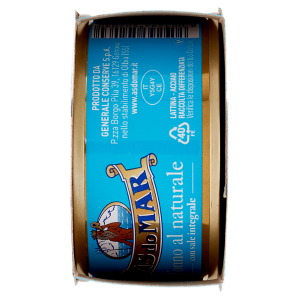 Asdomar Tonno al naturale con sale integrale 3 x 80 g