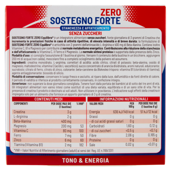 equilibra Sostegno Forte Zero Bustine Monodose 18 x 8 g