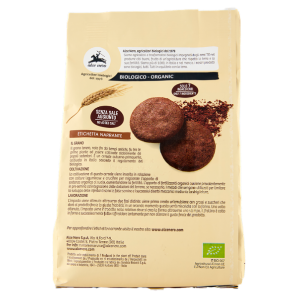 alce nero Frollini al Cacao 350 g