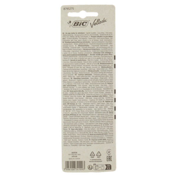 Bic Velleda Marcatore per lavagna bianca Medium Nero 1 pezzo