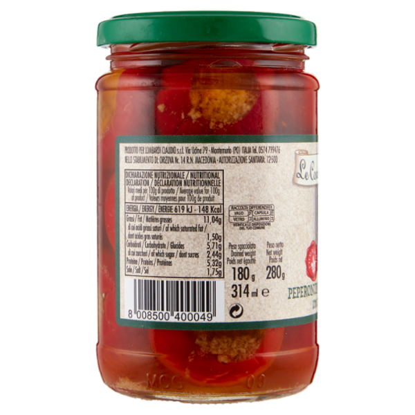 Le Conserve Toscane Peperoncino Piccante Ripieno con tonno e capperi 280 g