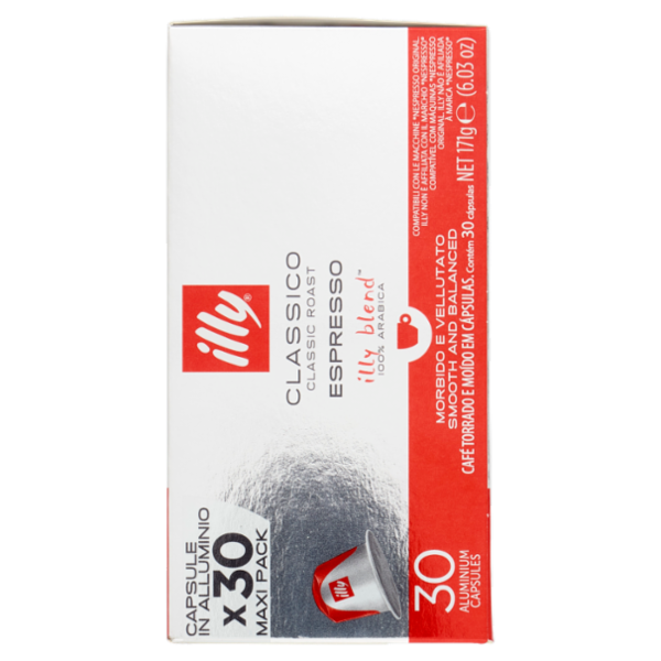 illy Classico Espresso Compatibili con le Macchine *Nespresso Original 30 Capsule in Alluminio 171 g