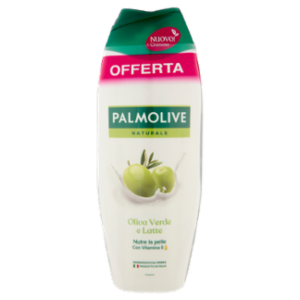 Palmolive Bagnoschiuma Naturals Oliva Verde e Latte Idratante 2x500 Ml