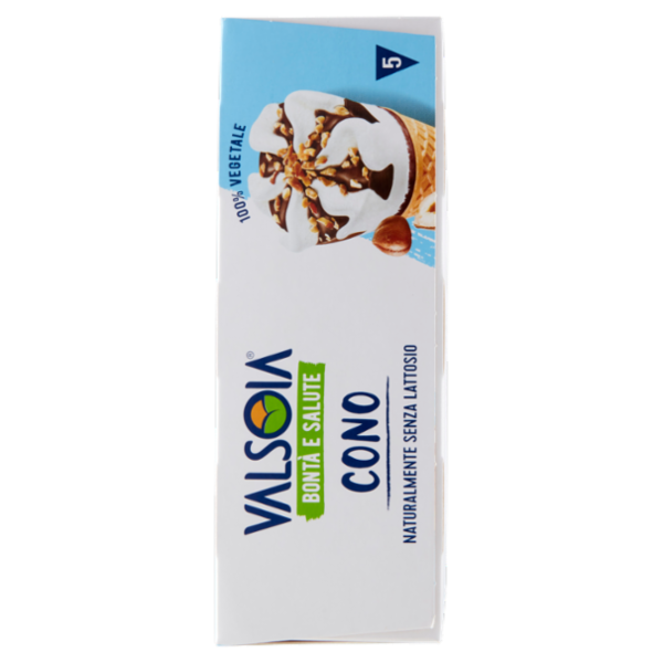 Valsoia Bontà e Salute Cono Variegato Cacao con Nocciole Tostate 5 x 75 g