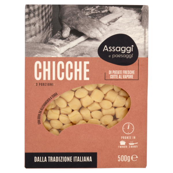 Assaggi e paesaggi Chicche di Patate Fresche Cotte al Vapore 500 g