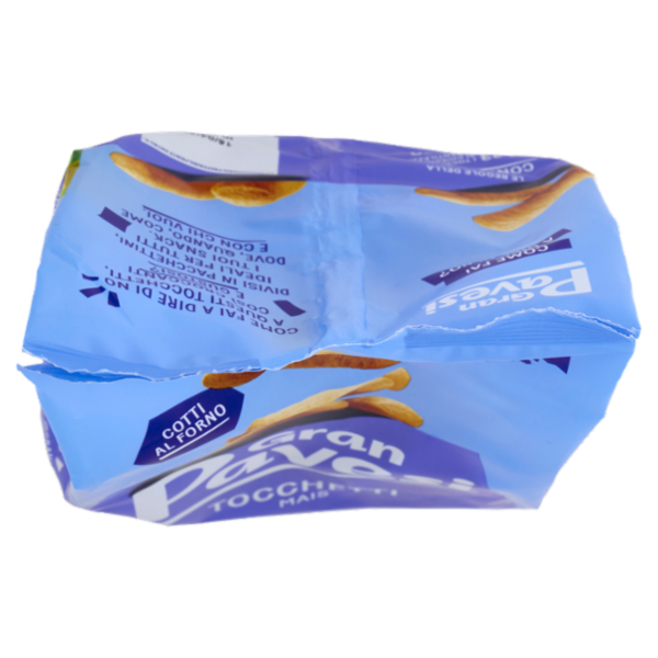 Gran Pavesi Snack Tocchetti, Snack al Mais Cotti al Forno, Senza Olio di Palma, 8 Pacchetti 256g