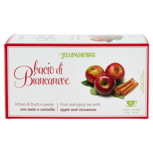 Reginadifiori bacio di Biancaneve Infuso di frutti e spezie con mela e cannella 15 x 3 g
