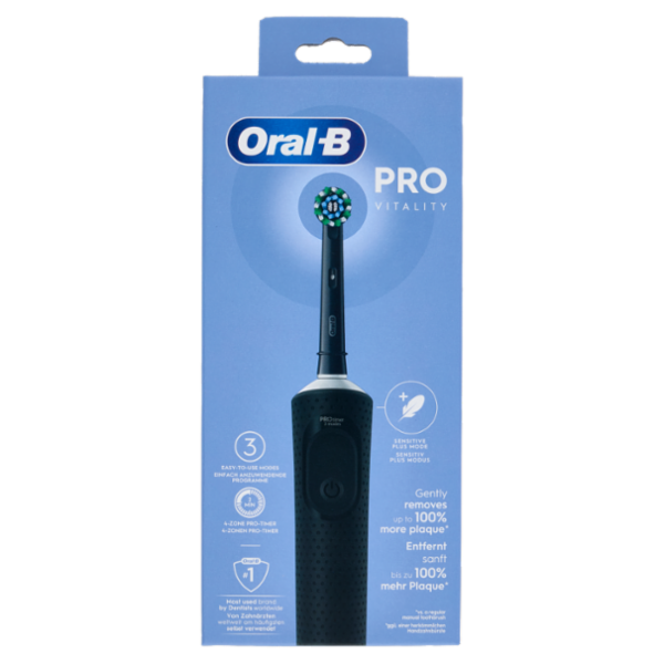Oral-B Spazzolino Elettrico Denti Ricaricabile Pro Vitality Nero