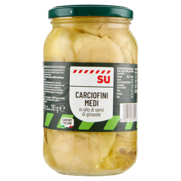 Sù Carciofini Medi in Olio di Semi di Girasole 530 g