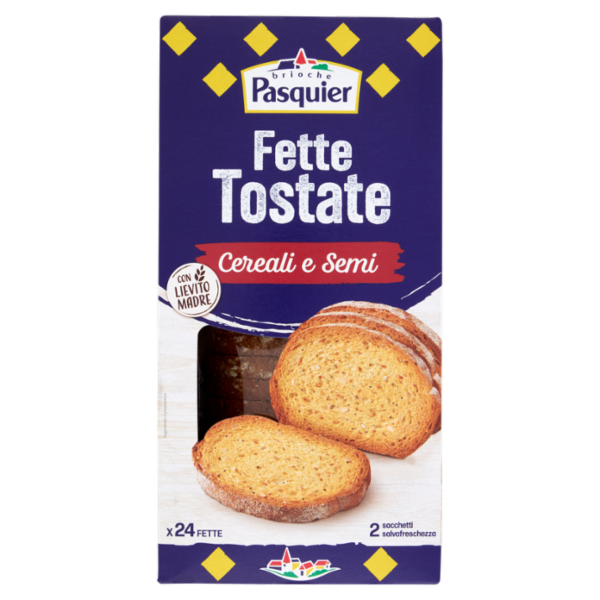 Brioche Pasquier Fette Tostate Cereali e Semi 24 Fette 240 g
