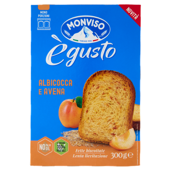 Monviso ègusto Fette Biscottate Albicocca e Avena 300 g