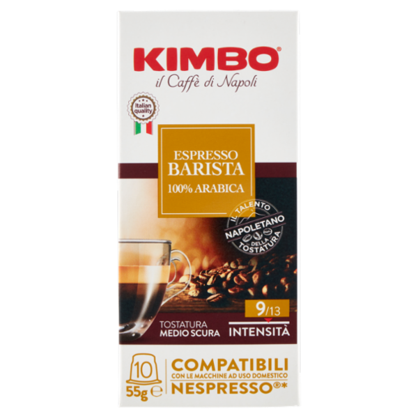 Kimbo Espresso Barista Capsule Compatibili con le Macchine Nespresso* 10 x 5,5 g