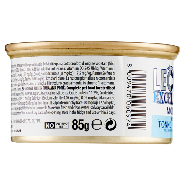 LeChat Excellence Sterilised Mousse Ricca in Tonno e Maiale 85 g