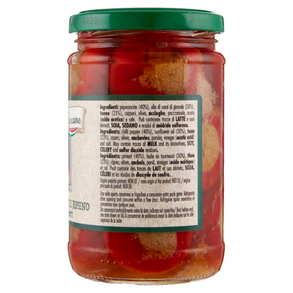 Le Conserve Toscane Peperoncino Piccante Ripieno con tonno e capperi 280 g