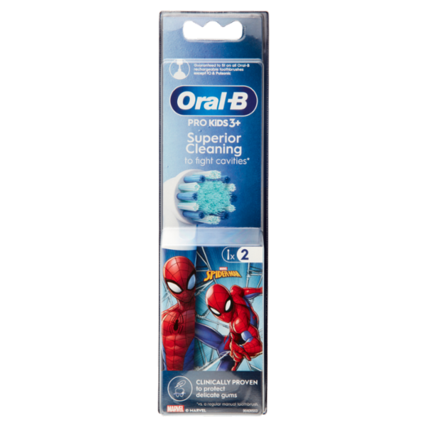 Oral-B Testine di Ricambio per Spazzolino Elettrico Marvel Spider-Man 2 pz