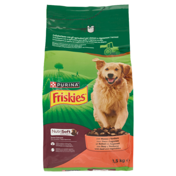 PURINA FRISKIES NutriSoft Manzo e Verdure 1,5kg