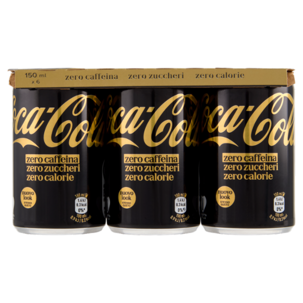 Coca-Cola Zero Caffeina Zero Zuccheri Minican 6 X 15cl