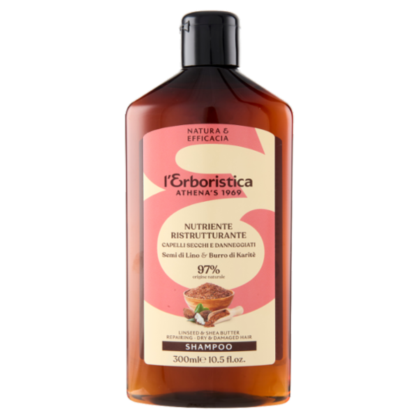 l'Erboristica Shampoo Nutriente Ristrutturante Semi di Lino & Burro di Karitè 300 ml