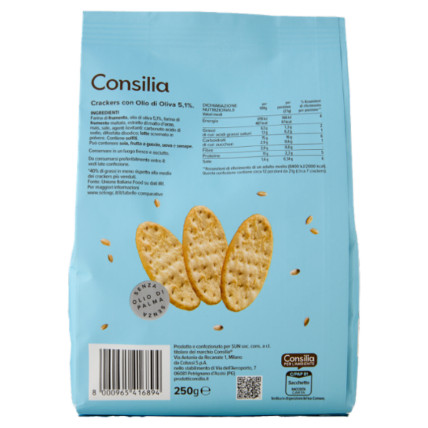 Consilia Crackers Leggeri 250 g