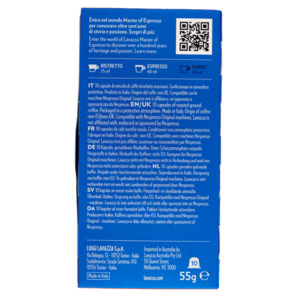 Lavazza crema e gusto Forte Compatibile con Nespresso Original 10 Capsule 55 g