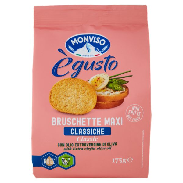 Monviso ègusto Bruschette Maxi Classiche con Olio Extravergine di Oliva 175 g