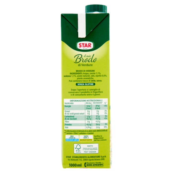 Star il mio Brodo di Verdure 1000 ml