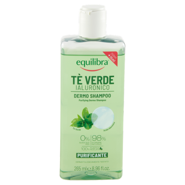 equilibra Tè Verde Ialuronico Dermo Shampoo Purificante 265 ml