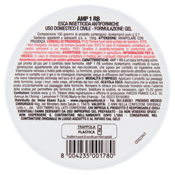 Zig Zag Insetticida Esca Professionale Formiche 10 g