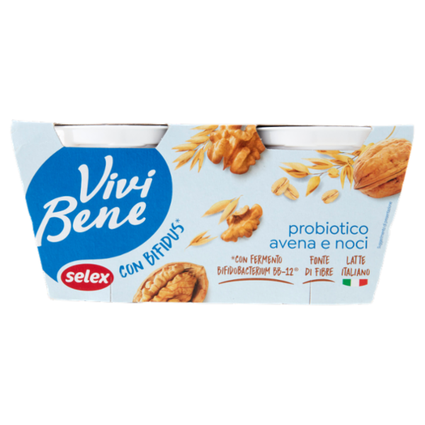 Selex Vivi Bene Yogurt con Bifidus con Avena e Noci 2x125 g
