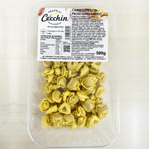 Cecchin Cappelletti con Prosciutto Crudo Italia 500 g