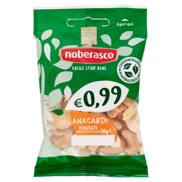 noberasco € 0,99 Anacardi Tostati 30 g